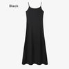 Women’s Satin Slip Maxi Dress & Knit Cross Mockneck Top Set – Adjustable Floor-Length A-Line