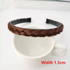 Boho Twist Braided Stretch Headband for Women — Synthetic Braided Hairband (Natural Black, Dark Brown, Light Brown)