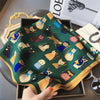 Satin-Look Square Scarf 27.6 x 27.6 in (70 x 70 cm) Cat Print Headscarf, Neck Wrap & Bandana for Women