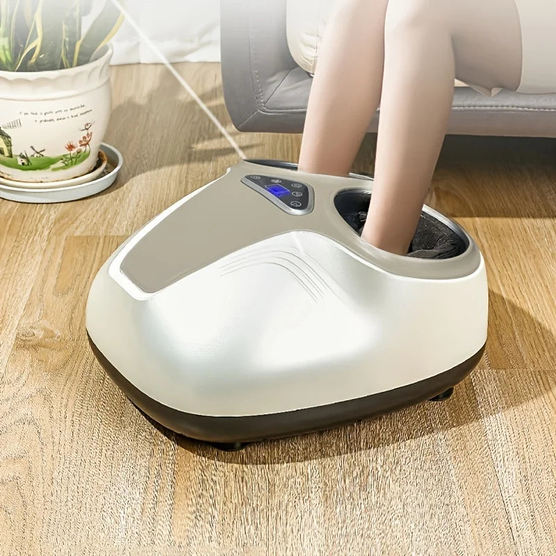 Electric Foot Massager with Heat & Kneading — Fully Automatic Foot Therapy Machine for Home & Gift