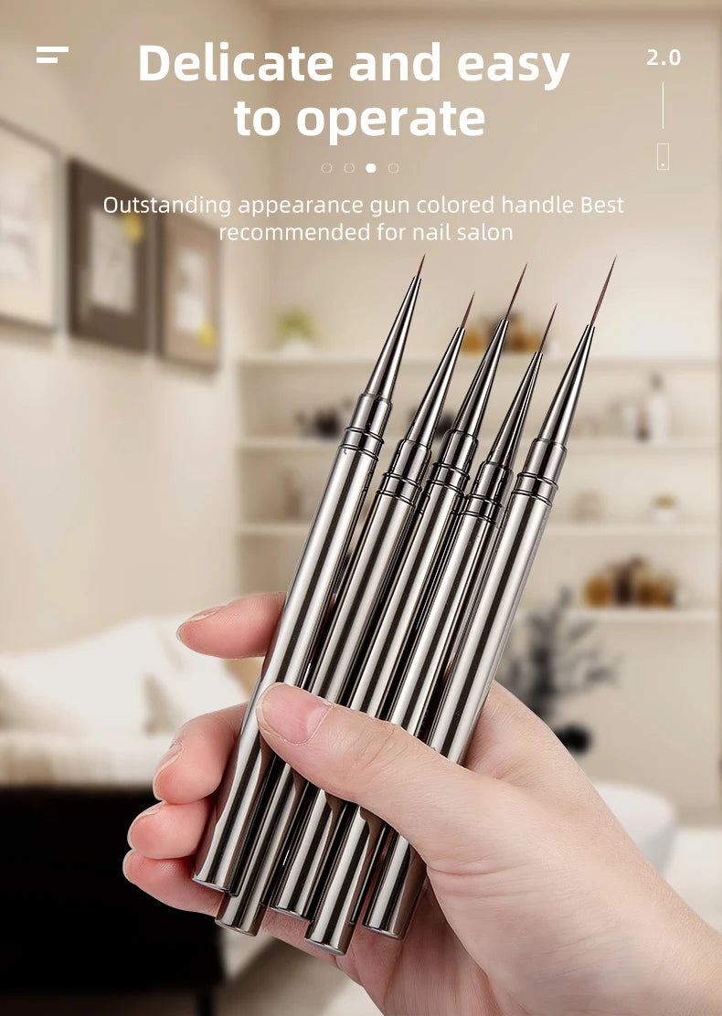 Nails Art Liner Brushes Elongated Lines Striping Drawing Painting  6/9/12/15/18/25mm Nail Design Pen Professional Manicure Tool