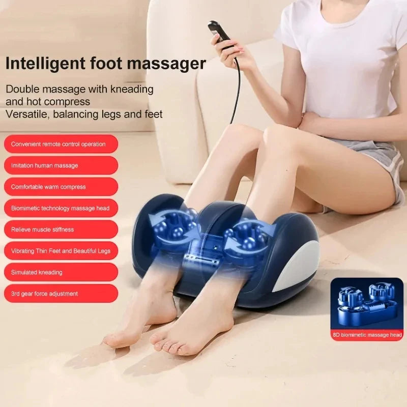 Extra-Large Electric Heated Foot Massager — Acupoint Heat Therapy for Comfortable, Healthy Foot Massage