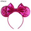Disney Sequined Mouse Ear Headband with Rainbow Bow, Festival Party Hairband for Women & Girls