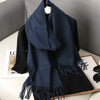 Women's Winter Scarf, Thick Cashmere-Look Pashmina Shawl with Tassels, Windproof Wrap, 175+ cm (69+ in) — 62 Colors
