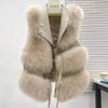 Women's Faux Fur Plush Vest – Sleeveless Zipper Waistcoat with PU Leather Trim, Cozy Autumn/Winter Outerwear