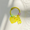 Cute Anime Animal Acrylic & Zinc Alloy Keychain with D-Shaped Buckle – Playful Bag Charm for Women