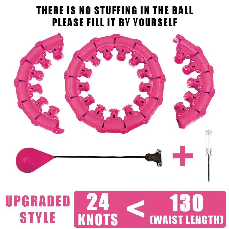 24-Section Adjustable Smart Weighted Hula Hoop – Fitness Ring for Waist Shaping & Ab Massage