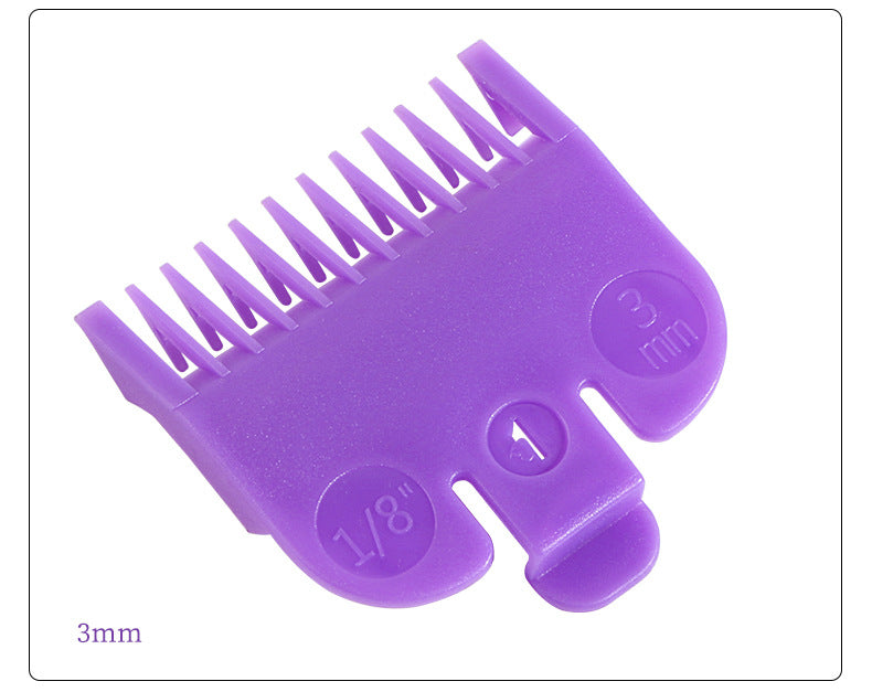 Universal Hair Clipper Guide Combs 1.5/3/4.5mm – Color-Coded Plastic Trimmer Guards (Green, Purple, Red)