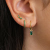 3-Pair Zircon Huggie Hoop Earrings for Women, 8mm (0.31 in) Stainless Steel Cartilage Piercing Set