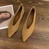 Women's Square Toe Vintage Leather Loafers Soft Comfortable Ballet Flats