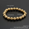 Stackable Stainless Steel Beaded Bracelet – Unisex 2mm/5mm/8mm Ball Beads, Gold & Silver