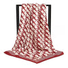 Women’s Vintage Printed Silk-Feel Scarf 90 x 90 cm (35 x 35 in) Lightweight Square Shawl, Headscarf & Neck Wrap
