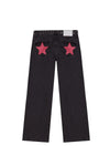 Y2K Star Graphic Baggy Jeans for Women – Harajuku Retro High-Street Wide-Leg