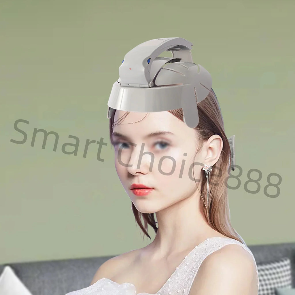 Electric Scalp Massager Helmet – Multifunctional Head Massager with 3-Level Vibration & Acupoint Therapy, Battery or Plug Powered