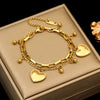 316L Stainless Steel Twisted Bangle Bracelet for Women - 18K Gold Plated Waterproof Wrist Chain Gift