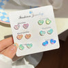 Korean Star Moon Butterfly Stud Earring Set Vintage Aesthetic Heart Y2K Jewelry for Women