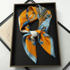 Satin Square Scarf 70cm (27.6 in) Silk-Look Polyester Neck & Hair Tie Bandana for Women Floral Headscarf Hijab