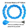Adjustable Weighted Hula Hoop 21/24/27/30-Section – Blue Detachable Knots Waist Trainer