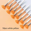 10/20/50pcs Fan-Shaped Foundation Makeup Brush Set, Multifunctional Facial Mask & Essential Oil Applicators