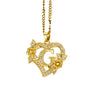 Heart Initial Necklace for Women - Gold Stainless Steel A-Z Alphabet Pendant, Birthday Gift