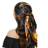 Square Satin Foulard Scarf 90 x 90 cm (35 x 35 in) Neckerchief Bandana Hijab for Women