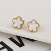 Adjustable Gold-Plated 316L Stainless Steel Clover Flower Bracelet — Five-Leaf Petal Charm for Women, Hypoallergenic Gift