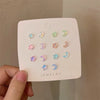 Korean Star Moon Butterfly Stud Earring Set Vintage Aesthetic Heart Y2K Jewelry for Women