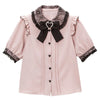 Kawaii Jirai Kei Lolita Y2K Peter Pan Collar Blouse Long Sleeve Cute Japanese-Style Aesthetic Top