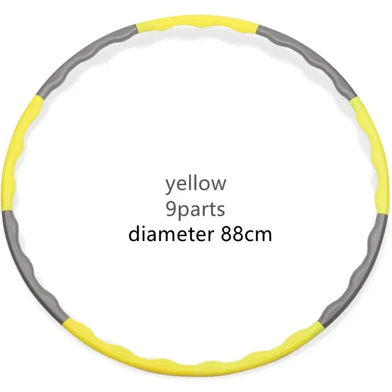 Adjustable Detachable Massage Hula Hoop – 7/8/9-Section Fitness Hoop for Waist Training & Slimming, Portable Lightweight, 26.8"/31.5"/34.6" (68/80/88 cm)