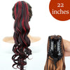 34-Inch (86 cm) Clip-In Synthetic Ponytail Hair Extension — Blonde Wrap-Around Long Straight Hairpiece