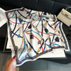 IROJEFF All-Season Silk-Look Polyester Print Square Scarf 70 x 70 cm (27.6 x 27.6 in) - Lightweight Headband Shawl Bandana