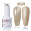 Red Semi-Permanent UV Gel Nail Polish 15ml (0.5 fl oz) Top & Base Hybrid