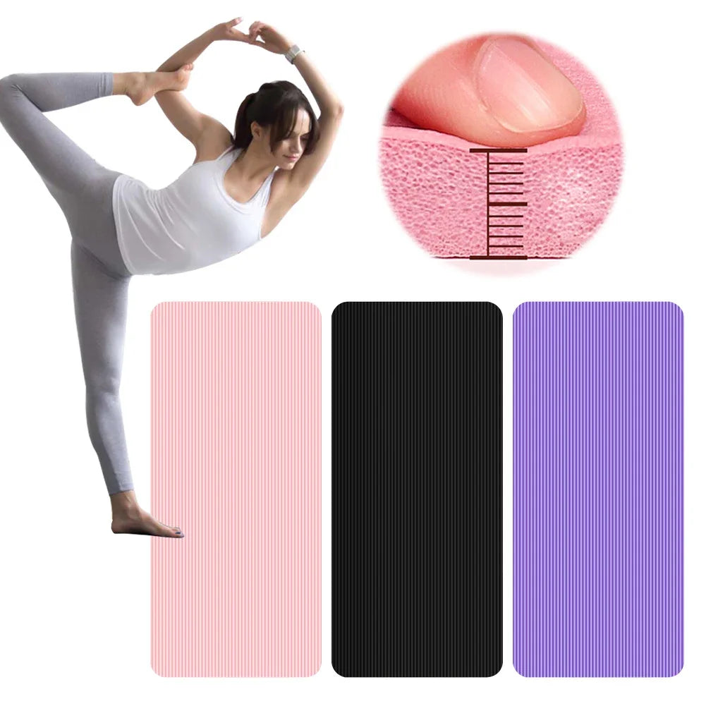 Non-Slip Yoga Mat 10mm Thick 72.8 x 24 in (185 x 61 cm) NBR Pilates Fitness Mat with Carry Strap