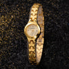 Gold Bracelet Women's Watch Small Dial Stainless Steel Luxury Quartz Wristwatch Elegant Gift