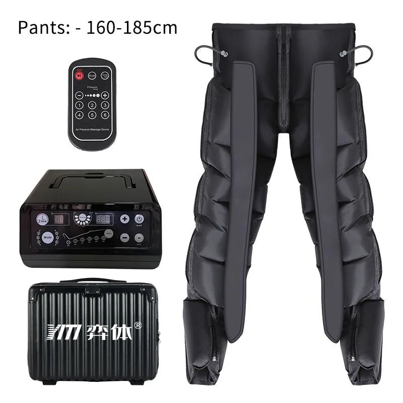 6-Chamber Whole-Body Pneumatic Compression System - Air Lymphatic Drainage Leg & Foot Massager