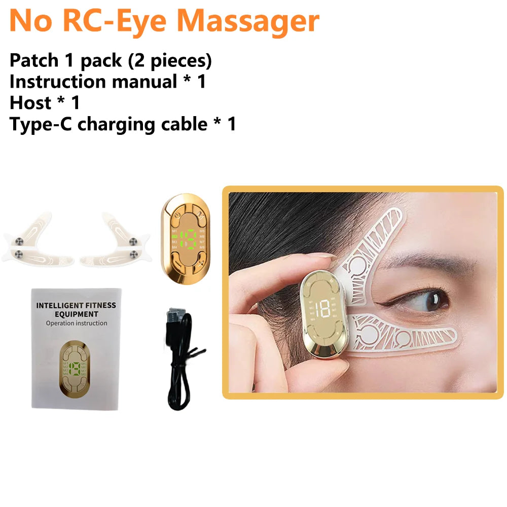 EMS Microcurrent Eye Massager – Portable USB Eye Care Device for Dark Circles, Puffiness & Anti-Wrinkle