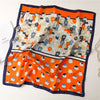 Polyester Satin-Look Square Scarf 70 x 70 cm (27.6 x 27.6 in), Cat Print Headscarf, Neck Wrap, Bandana for Women