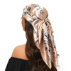 Square Satin Foulard Scarf 90 x 90 cm (35 x 35 in) Neckerchief Bandana Hijab for Women