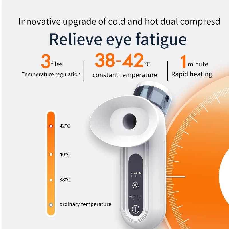 Hot Cold Eye Steam Mist Sprayer Portable Nano Hydrating Eye Device Relieves Eye Fatigue