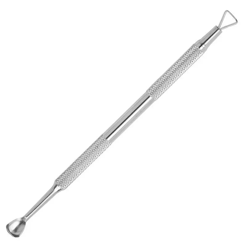 Double-Ended Stainless Steel Cuticle Pusher & Nail Remover – Beveled Circle Head Manicure Tool