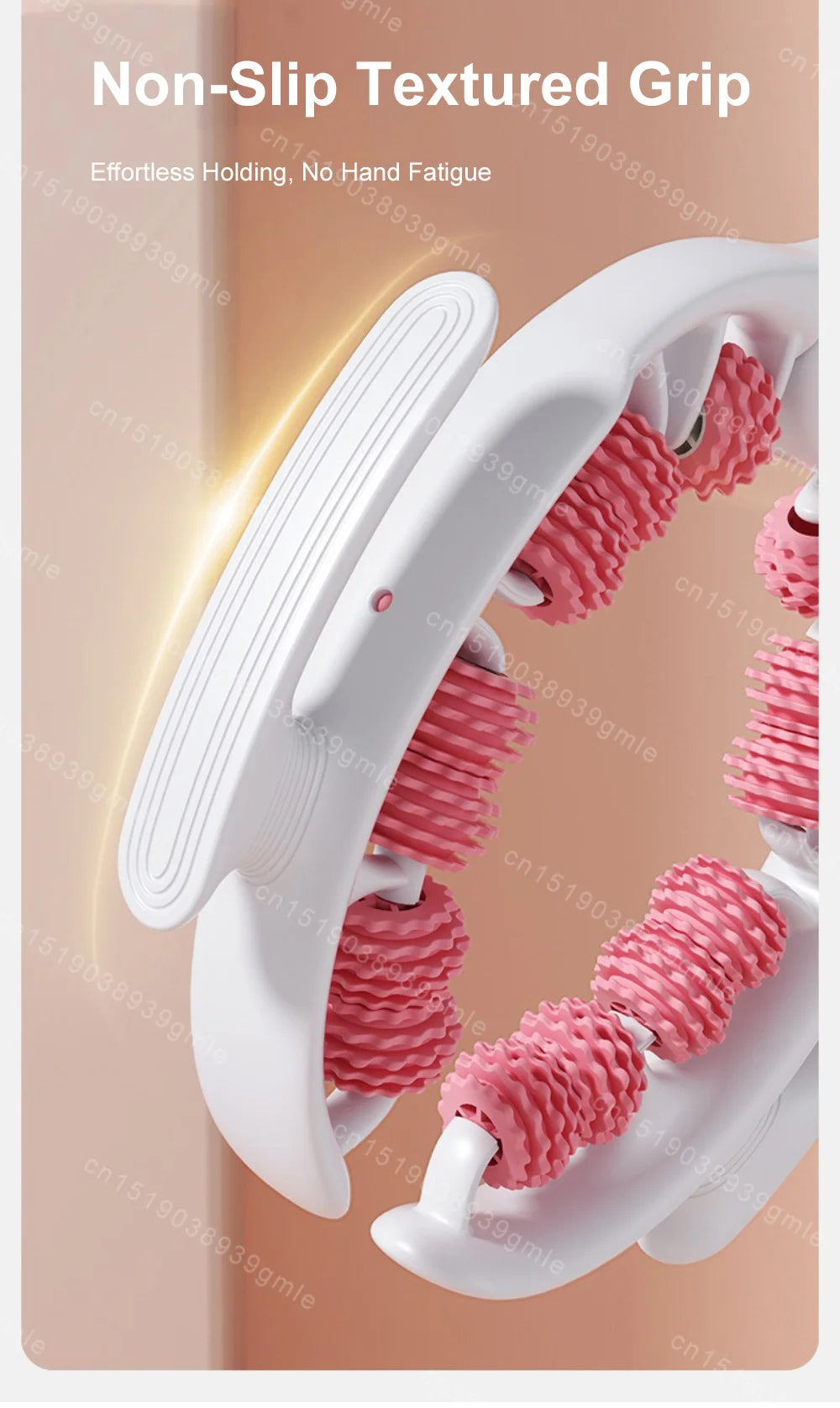 8-Wheel Full-Coverage Manual Massage Roller – Deep Tissue Leg, Arm & Waist Massager