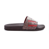 Women's Letter Print Beach Slippers, Flat PVC Casual Slides