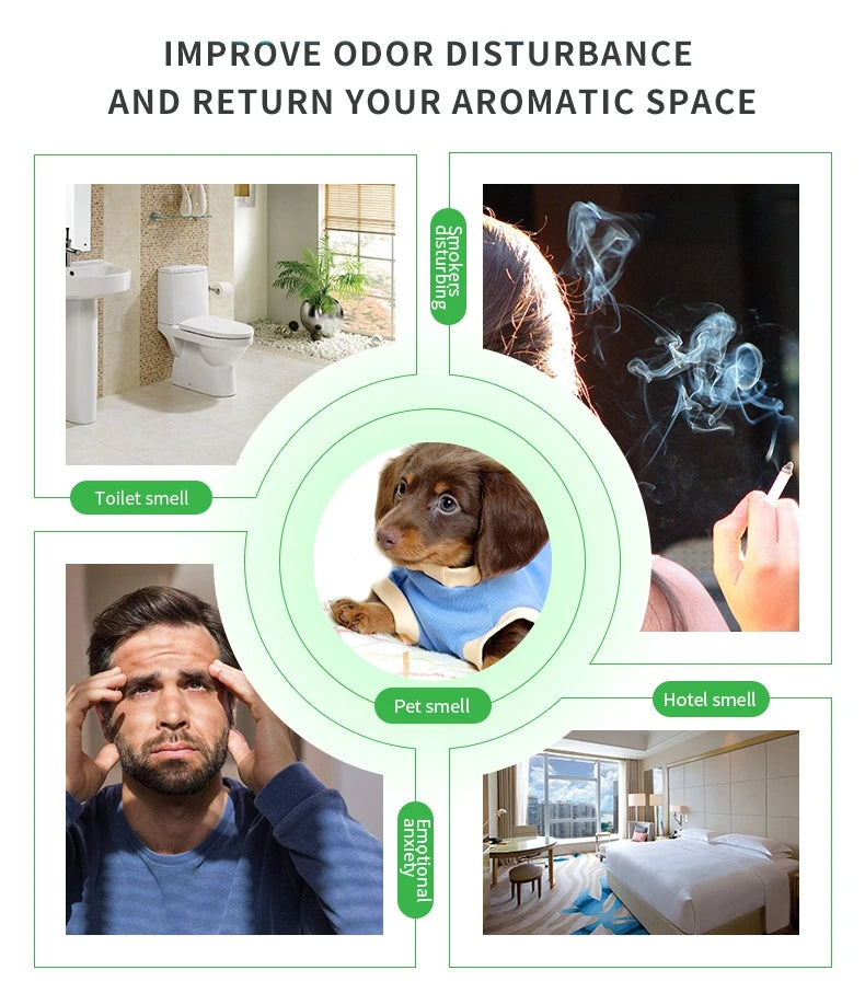 Rechargeable USB Portable Waterless Aroma Diffuser Nebulizer – 10ml Pure Essential Oil Scent for Home & Office