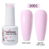 Red Semi-Permanent UV Gel Nail Polish 15ml (0.5 fl oz) Top & Base Hybrid