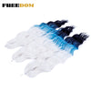 Synthetic Braiding Hair Extensions 24 in (60 cm) Loose Deep Wave Ombre Brown Rainbow Twist Crochet 3-Pack
