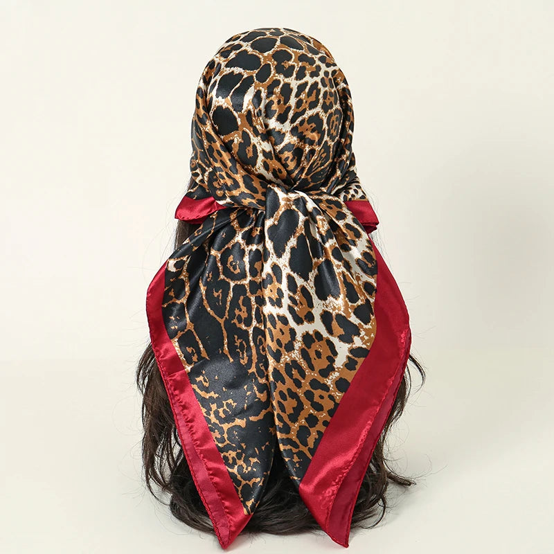 Satin-Feel Square Scarf 90 x 90 cm (35.4 x 35.4 in) – Satin-Look Polyester Hijab, Neckerchief, Shawl & Headscarf for Women