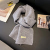 Women's 100% Wool Knitted Scarf - Thick Soft Pashmina Shawl Solid Winter Wrap 7.9 x 63 in (20 x 160 cm)