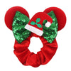 Disney Mouse Ears Sequin Velvet Bow Elastic Headband 4 in (10 cm) – Women's & Girls Party Hair Accessory