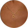 A-Z Initial Letter Pendant Necklace 18K Gold Plated Stainless Steel Box Chain for Women