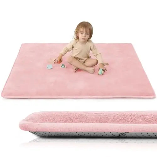 Large Non-Slip Thick Foam Baby Play Mat – Soft Coral Velvet Rug for Kids & Yoga, Living Room Floor Mat